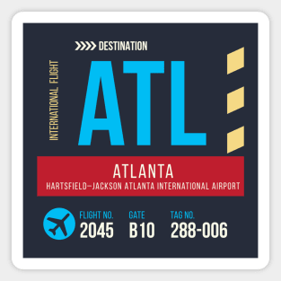 Atlanta Airport Stylish Luggage Tag (ATL) Magnet